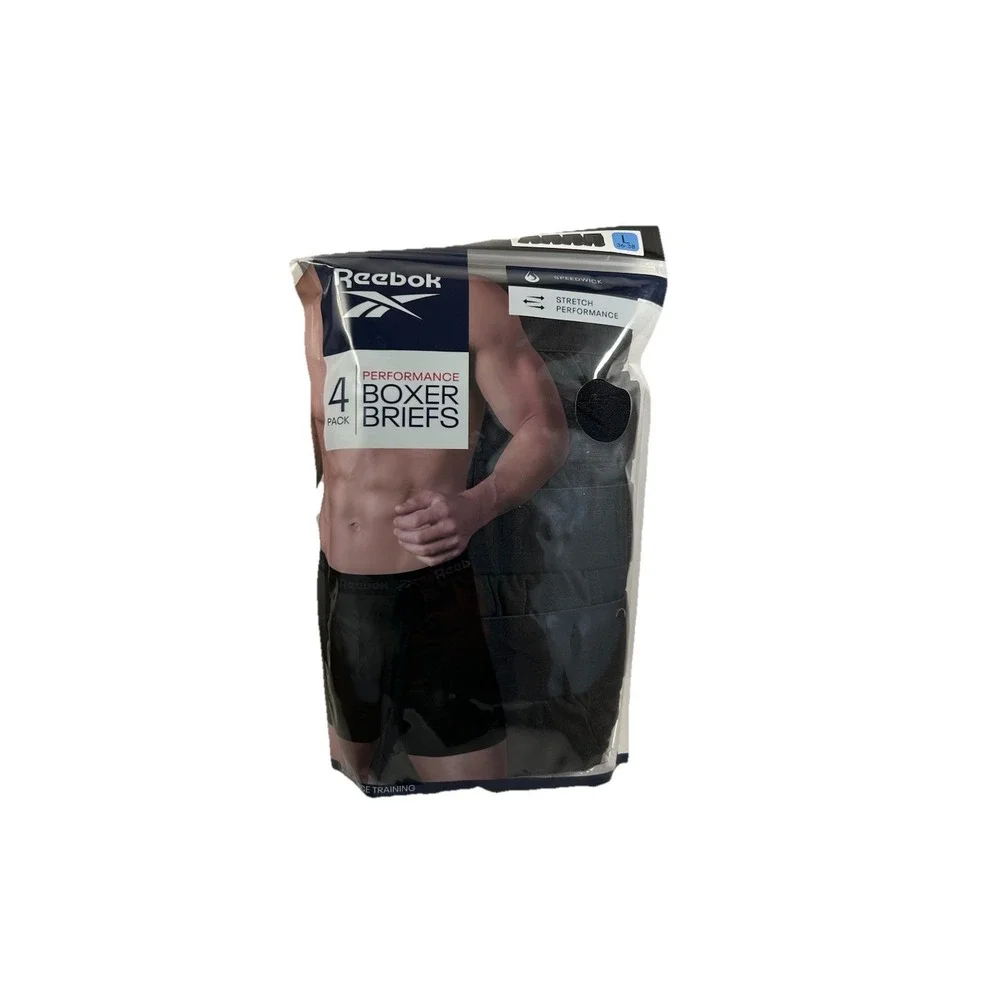 Reebok® Men's Speedwick Performance‎ Training Boxer Briefs 4 Pack, Large